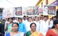 ওপারে কবিগুরুর পৈত্রিক বাড়ি আক্রান্ত, মুহুরীঘাট চেকপোস্টের সামনে বিজেপির বিক্ষোভ
